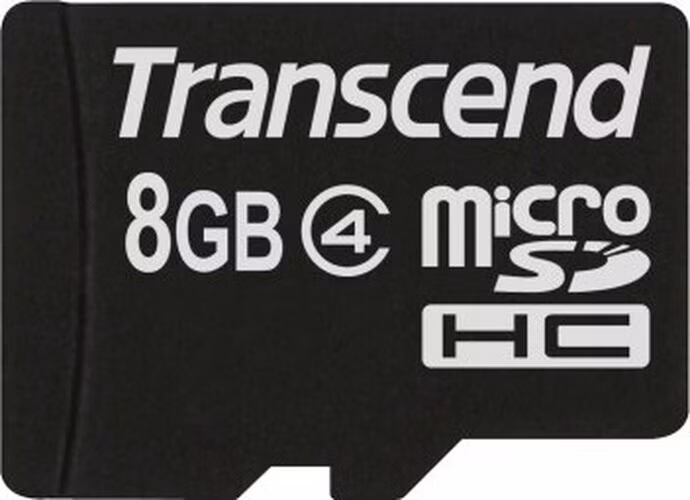 Transcend 8GB microSDHC (Class 4) paměťová karta (bez adaptéru)