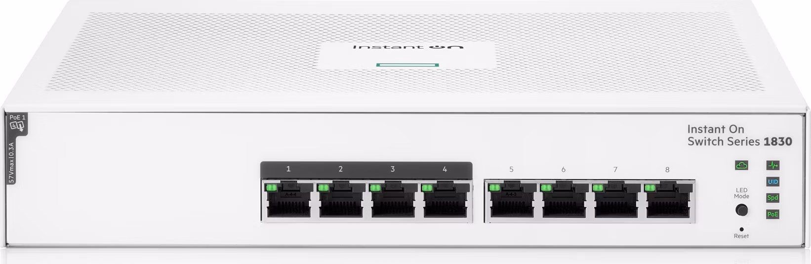 HPE Aruba Instant On 1830 8G 65W Switch (4x RJ45 10/100/1000 + 4x RJ45 10/100/1000 Class4 PoE)