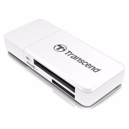 Transcend RDF5 USB 3.0 čtečka paměťových karet SDHC (UHS-I)/SDXC (UHS-I)/microSDHC (UHS-I)/microSDXC (UHS-I), bílá