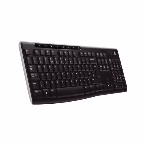 Logitech klávesnice Wireless Keyboard K270, CZ/SK, Unifying přijímač, černá