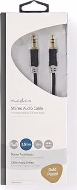 Nedis CABW22000AT10 - Stereofonní Audio Kabel | 3,5mm Zástrčka - 3,5mm Zástrčka | 1 m | Antracit