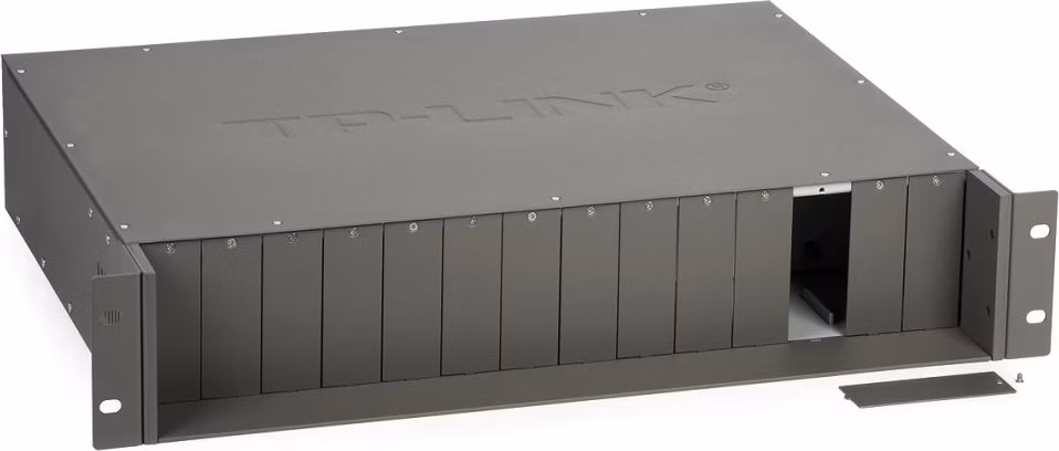 Omada 14-Slot Media Converter Chassis SPEC: 14-Slot, Rackmount FEATURE: Redundant Power Supply, Mounted Two Fans, Compat