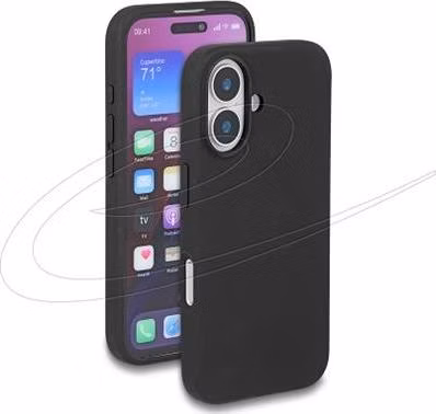 Delock Ochranné pouzdro na iPhone 16 vyrobené z na dotek hebkého silikonu, černé