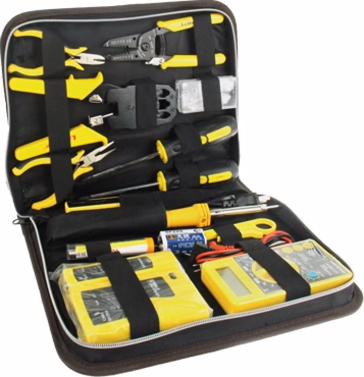 W-Star Sada náradia pre sieťárov WS5013, 15 ks, tester RJ45 voltmeter spájka kliešte RJ45 RJ12