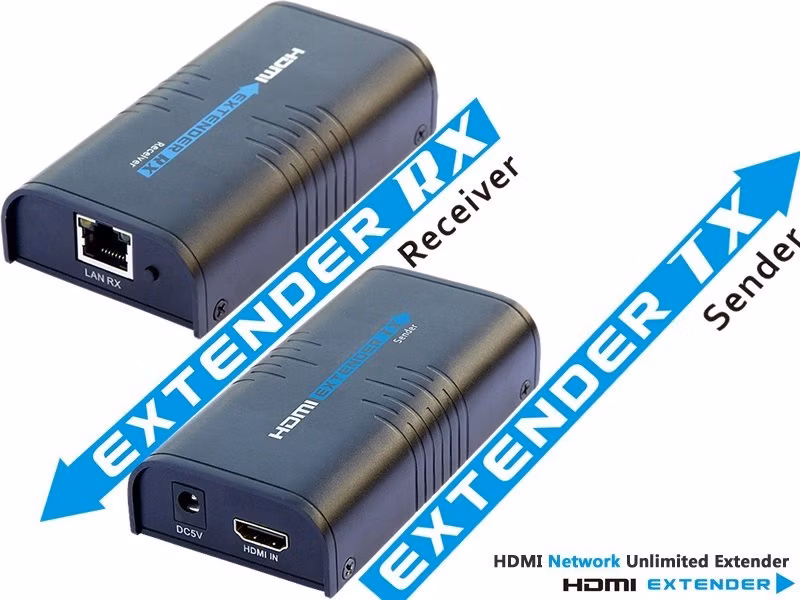 PremiumCord HDMI extender na 120m cez LAN, over IP