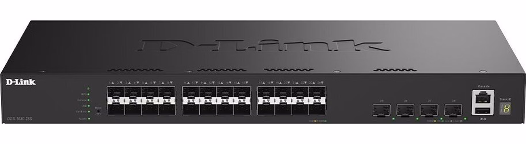 D-Link DGS-1530-28S/E, 24-Port Gigabit Stackable Smart Managed Fiber Switch