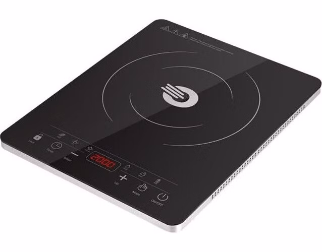 Orava VP-22i indukční varná deska, 2000 W, 9 volitelných stupňů, LED displej, 50 dB, časovač, digitální ovládání, černá