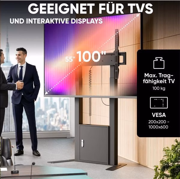 ONKRON Motorizovaný TV stojan pre televízory s uhlopriečkou 55"-100", FPRO2L-40