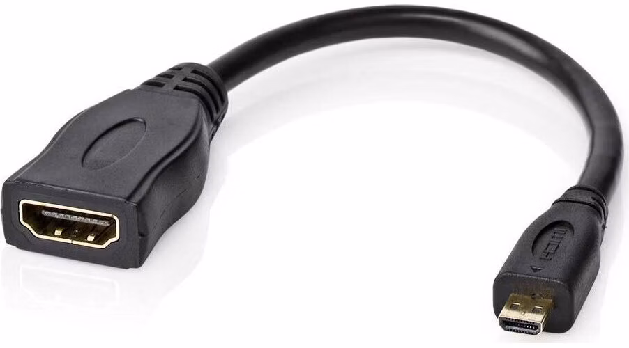 NEDIS High Speed HDMI kabel s Ethernetem/ micro HDMI zástrčka - HDMI zásuvka/ 4K@30Hz/ 10.2 Gbps/ 20cm
