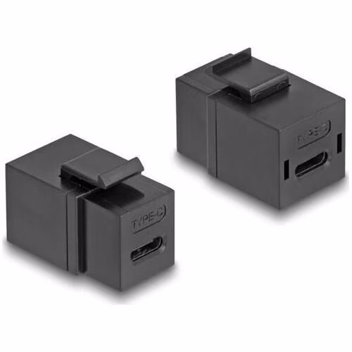 Delock Keystone Module USB 2.0 Type-C™, ze zásuvkového na zásuvkový, černý