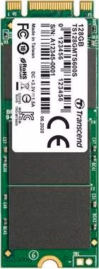 TRANSCEND MTS600S 128GB SSD disk M.2 2260, SATA III 6Gb/s (MLC), 530MB/s R, 200MB/s W, retail packing