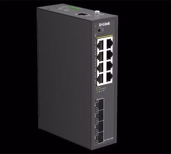 D-Link DIS-210G-12UP 12-Port Industrial Gigabit Smart Managed PoE++ Switch with 4 SFP