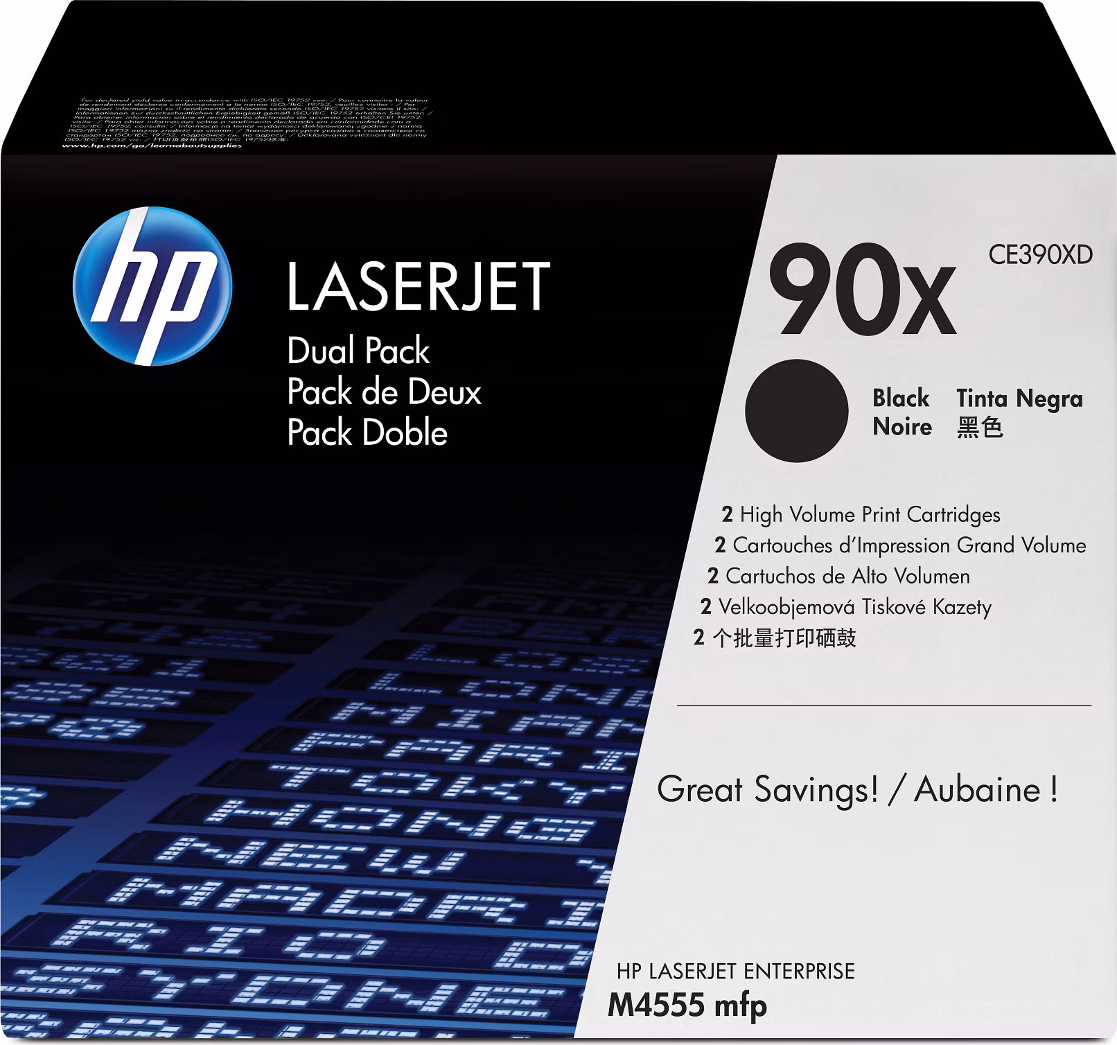 HP 90X Black 2-pack LJ Toner Cart, 2 x 24 000, CE390XD (24,000 / 24,000 pages)