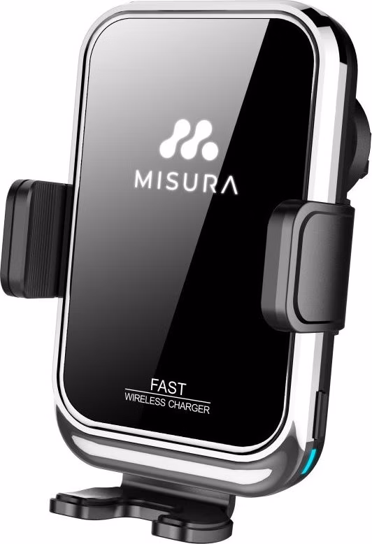 MISURA držák mobilu do auta s bezdrátovým nabíjením MA04 stříbrný