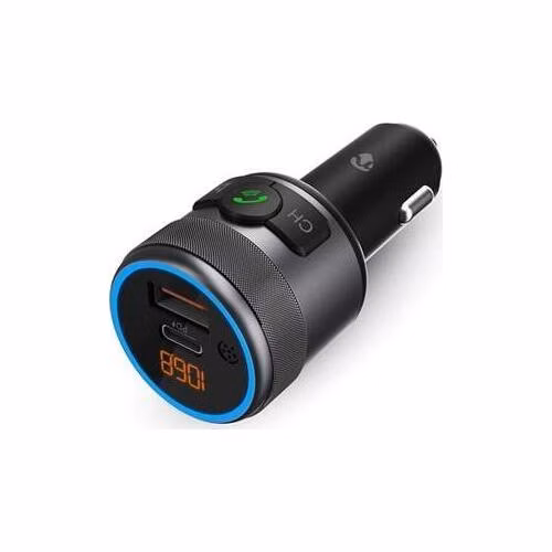 Nedis CATR3024BK - FM transmitter do auta | Reproduktor | 1.00 " | Bluetooth® | PD 18 W/PD 24 W | Google Assistant/Siri