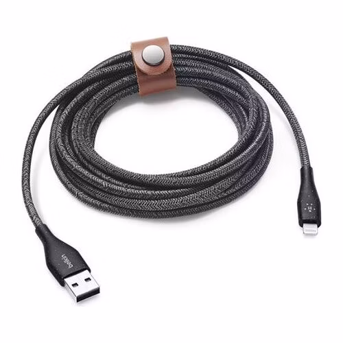 Belkin kábel DuraTek Plus USB to Lightning with Strap 3m - Black