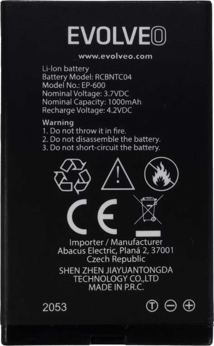 EVOLVEO orig. baterie 1000 mAh pro EasyPhone XD/XR (EP-600/601)