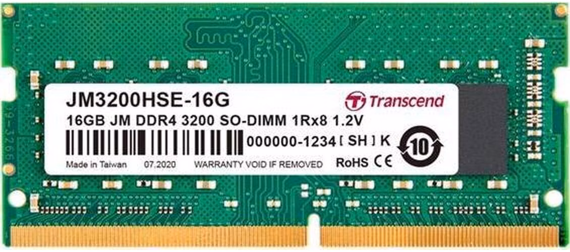Transcend paměť 16GB (JetRam) SODIMM DDR4 3200 1Rx8 CL22