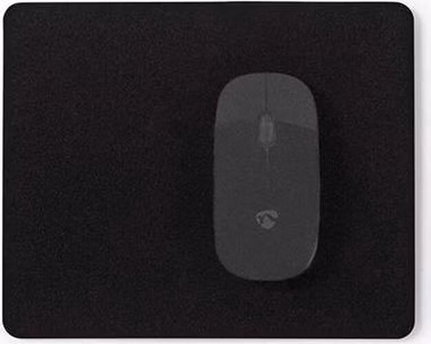 Nedis MPADF100BK - Podložka Pod Myš | Standardní | 18 x 22 cm| černá barva.