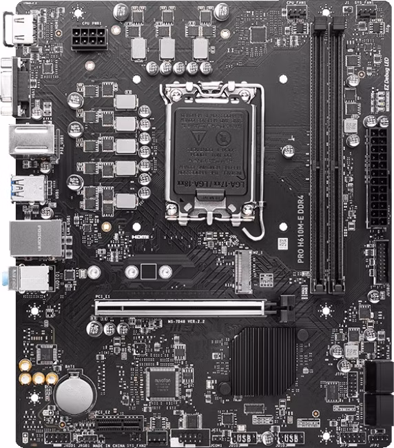 MSI MB Sc LGA1700 PRO H610M-E DDR4, Intel H610, 2xDDR4, 1xHDMI, 1xVGA, mATX