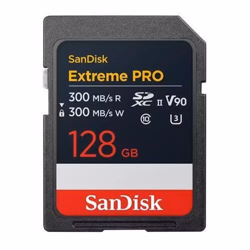 SanDisk Extreme PRO, 128GB SD UHS-II (V90)
