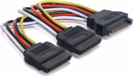 Delock Power Adapter SATA 15-pin na 2xSATA 15-pin