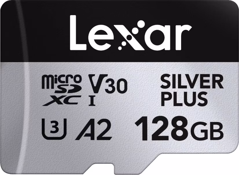 Lexar 128GB H-P Silver Plus microSDHC s adp C10 A2