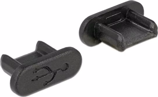 Delock Prachová záslepka pro USB 2.0 Micro-B samice bez uchopení 10 kusů černá