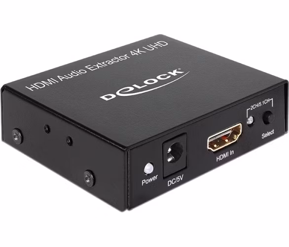 Delock HDMI Stereo / 5.1 Channel Audio Extractor 4K