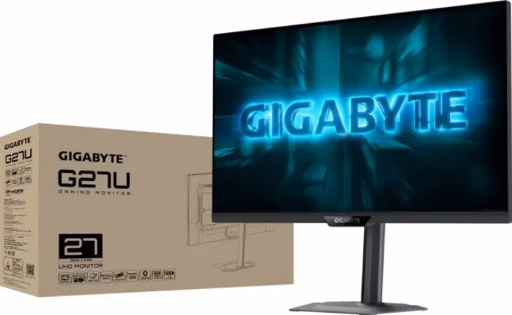 GIGABYTE G27U GAMING Monitor 27" UHD 3840x2160, IPS, 160Hz (320Hz FHD Dual Mode), 2xHDMI 2.1, DP POŠKODENÝ OBAL