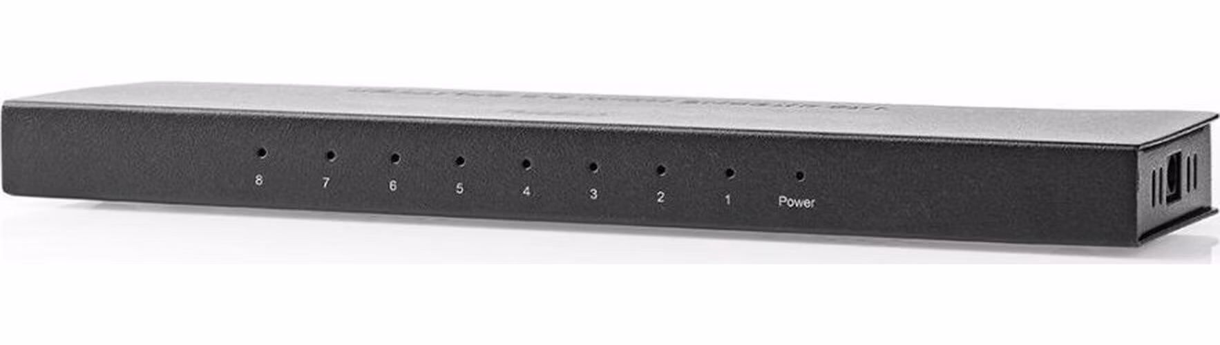 Nedis VSPL3478ATH - HDMI Rozbočovač | 8 Portů port(s) | Vstup HDMI ™ | 8x Výstup HDMI™ | 4K@60Hz | 18 Gbps | Kov | černý