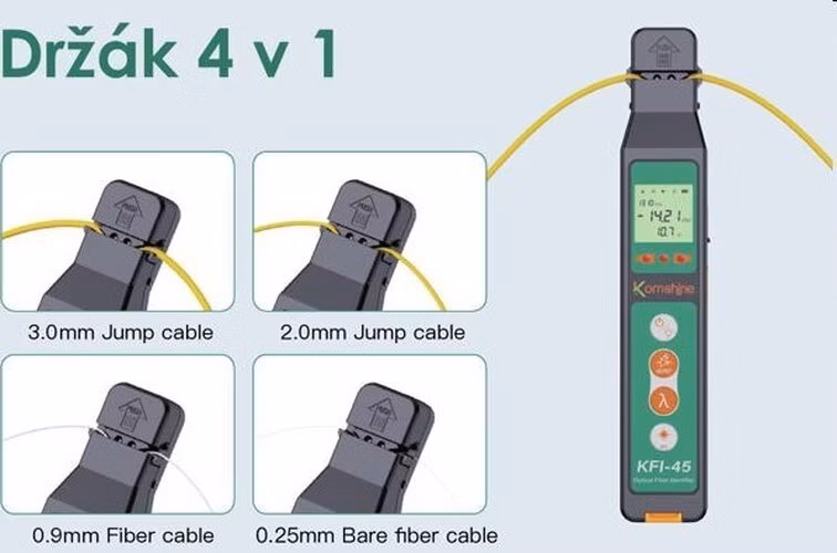 KOMSHINE KFI-40V Identifikátor optických vláken + VFL