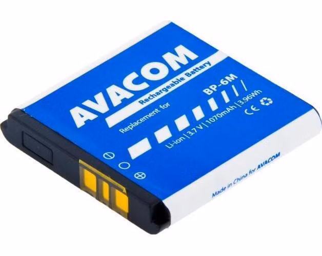 Baterie AVACOM GSNO-BP6M-S1070 do mobilu Nokia 6233, 9300, N73 Li-Ion 3,7V 1070mAh (náhrada BP-6M)