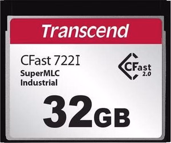 Transcend 4GB INDUSTRIAL TEMP CFAST CFX722I (MLC) paměťová karta (SLC mode), 510MB/s R, 355MB/s