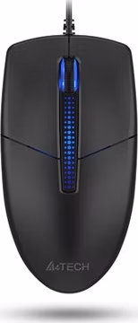 A4tech N-530S, podsvícená kancelářská myš, 1200 DPI, USB, černá