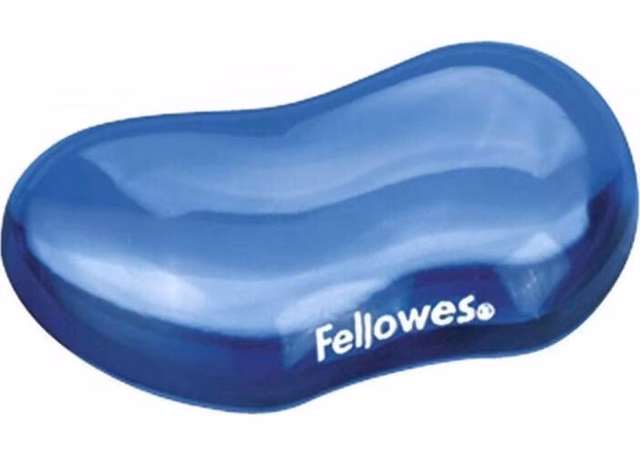Fellowes podložka pod zápěstí CRYSTAL gelová modrá