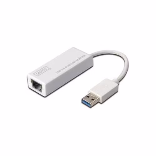 Digitus USB 3.0 adaptér na Gigabit Ethernet , 1x RJ45, USB-A, 10/100/1000Mbps, USB 3.0 XP, Vista, 7, Max OS X, Linux