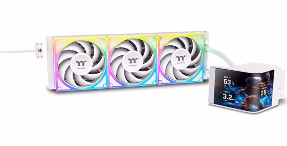 THERMALTAKE Vodní chladič MAGCurve 360 Ultra Snow Edition, 3x120mm ARGB, bílá