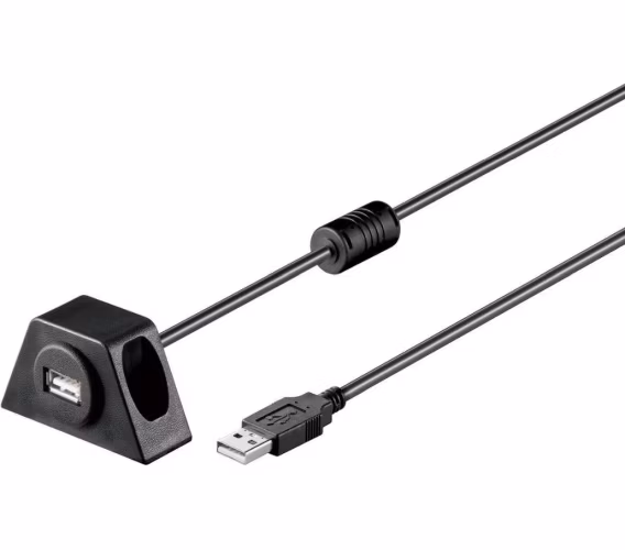 PremiumCord USB 2.0 prodlužovací kabel 1,2m MF s konektorem na přišroubování