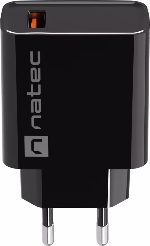 Univerzálna nabíjačka Natec RIBERA 18W 1X USB-A, čierna
