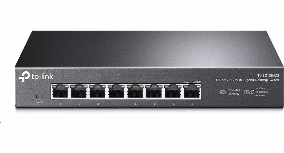 TP-Link switch TL-SG108-M2 (8x2,5GbE, fanless)