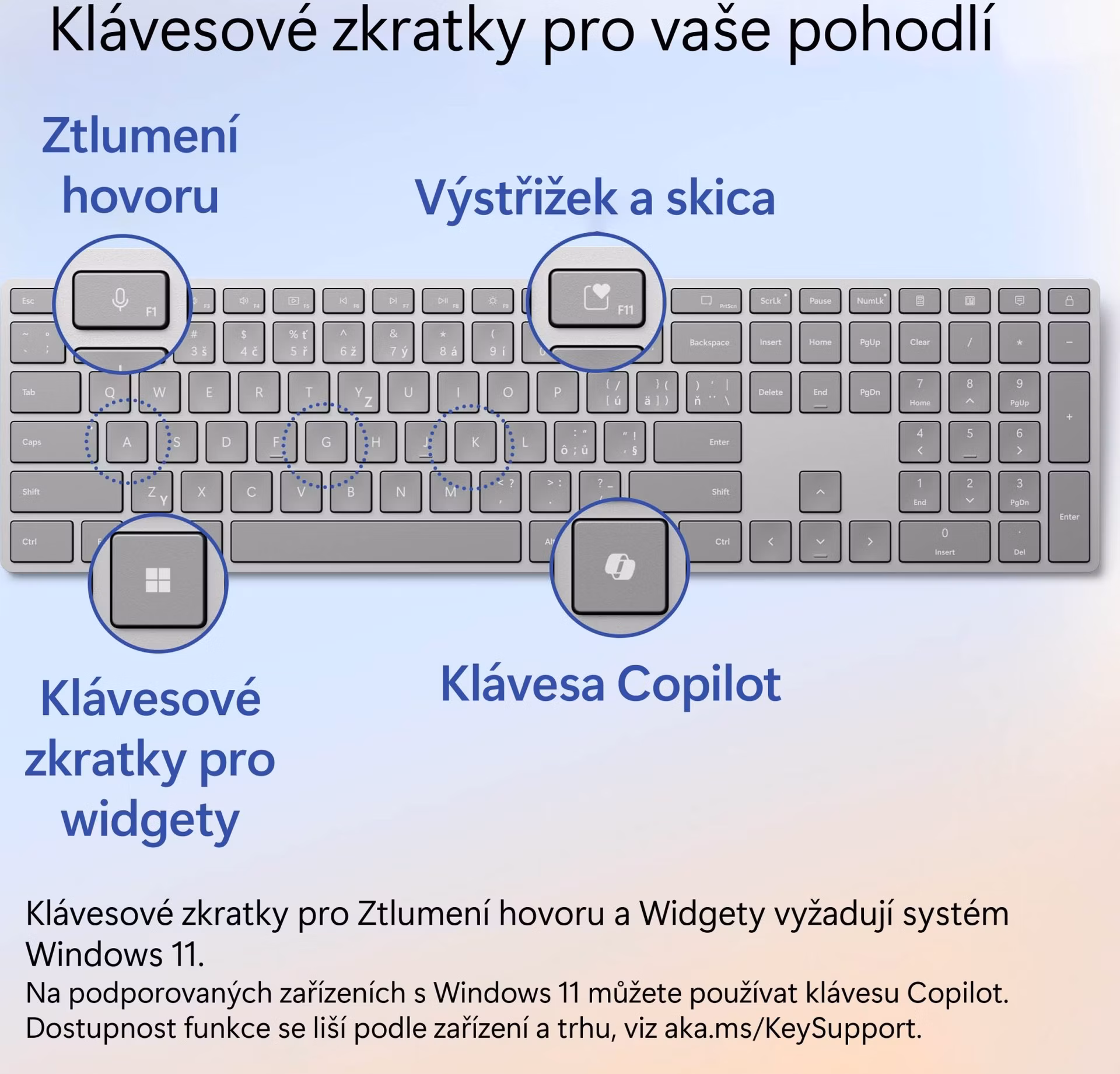 Microsoft Surface Keyboard (2. edícia)/Bezdrôtová Bluetooth/CZ-SK layout/Sivá