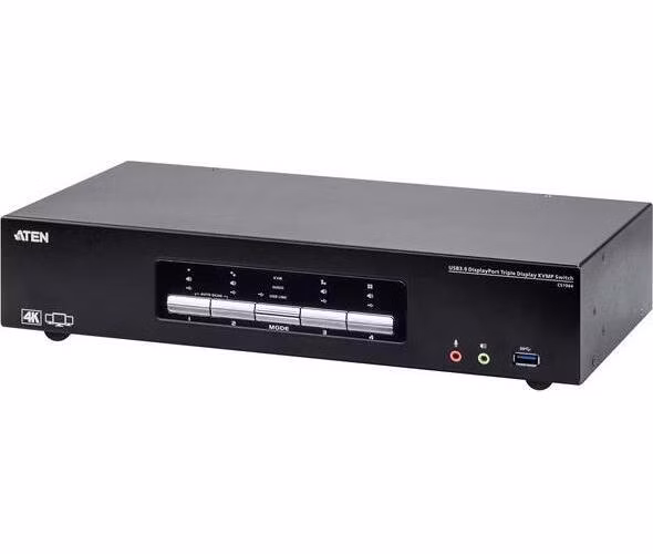ATEN CS1964-AT-G 4portový přepínač KVMP USB3.0 4K DisplayPort Tři Monitory