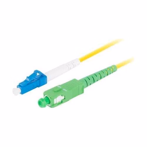LANBERG optický patch cord SM LC/UPC-SC/APC simplex 5m LSZH G657A1 průměr 3mm, barva žlutá