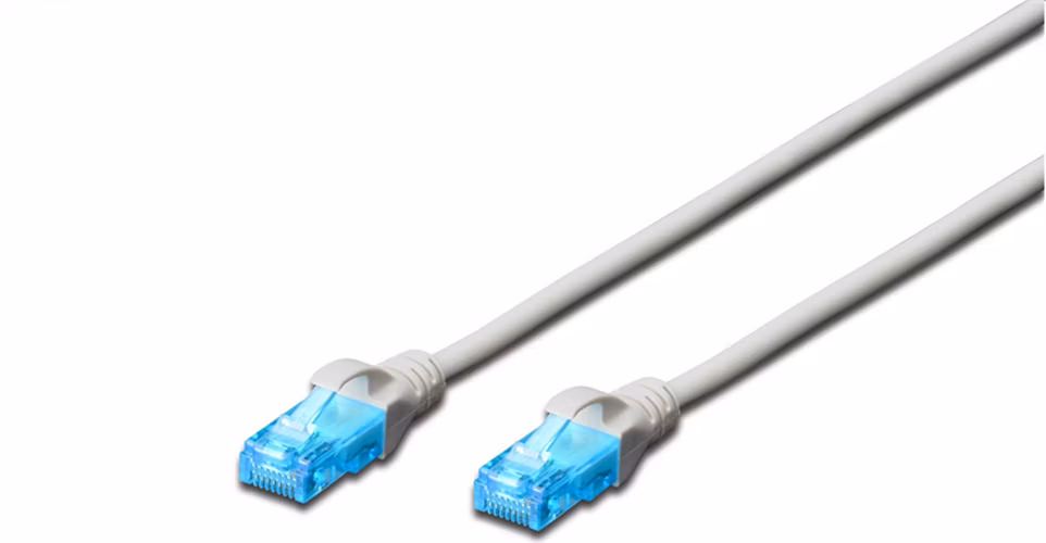 Digitus Ecoline Patch Cable, UTP, CAT 5e, AWG 26/7, šedý 0,5m, 1ks