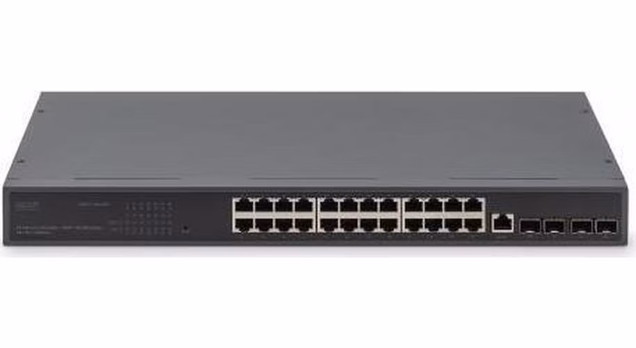 DIGITUS 24 GEporttový L2+ přepínač 4 SFP+ UPLINK 19"