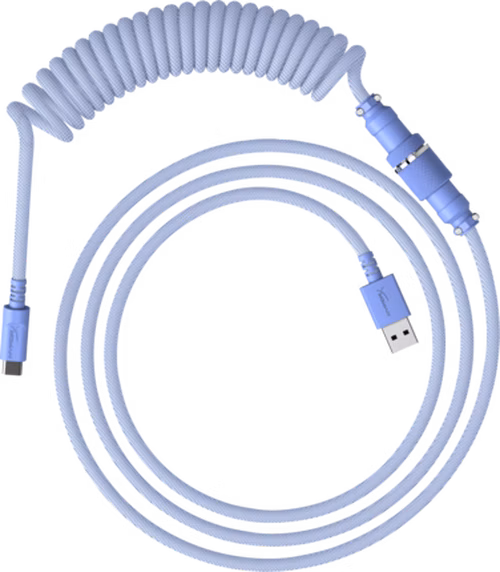HyperX USB-C spirálový kabel světle fialový