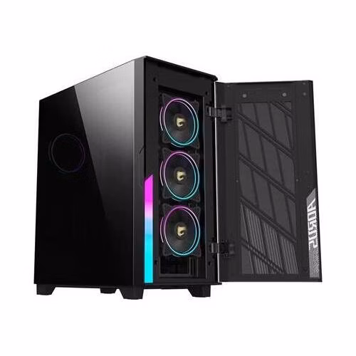 GIGABYTE herní skříň case GB-AC500G ST RGB Lighting, Mid Tower, temperované sklo, airflow design