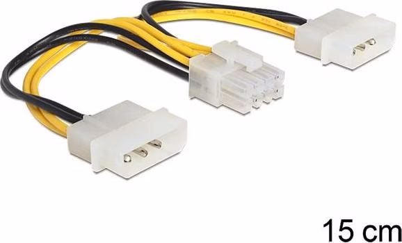 Delock napájecí kabel 8 Pin EPS > 2 x 4 Pin molex