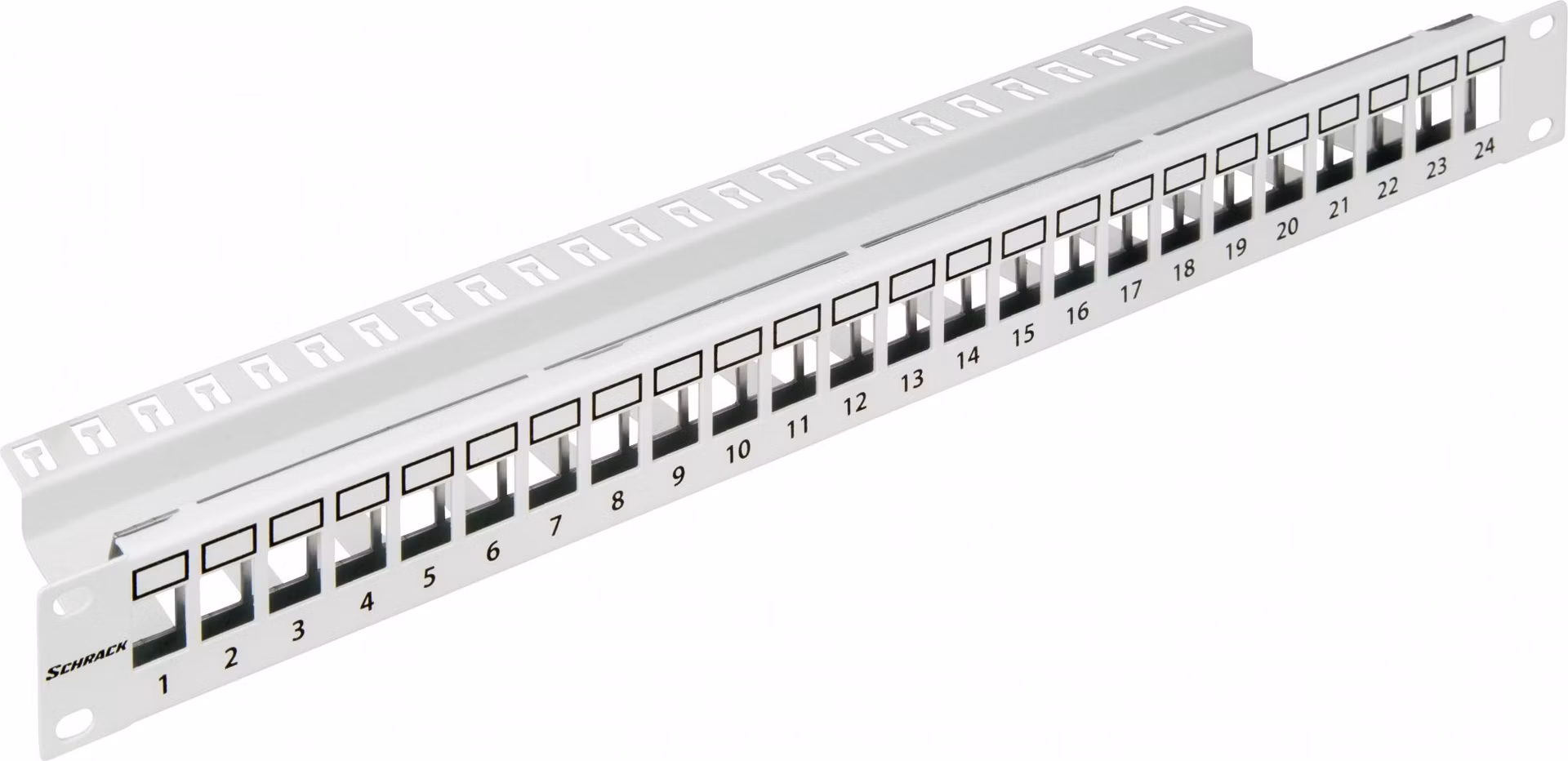19" patchpanel pre 24 modulu SFA/SFB, neosadený, 1U, RAL 7035